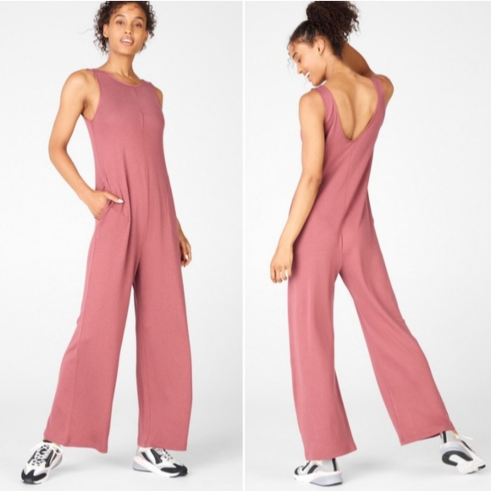 NEW Fabletics Grace Relaxed Wide Leg Jumpsuit S/6